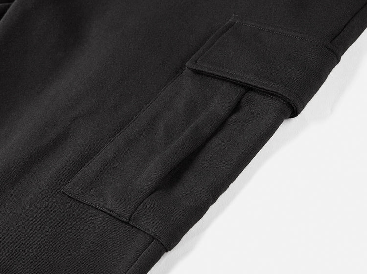 Elastic-Waist Multi-pocket Cargo Pants