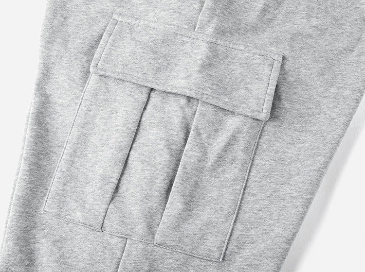 Elastic-Waist Multi-pocket Cargo Pants