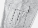 Elastic-Waist Multi-pocket Cargo Pants