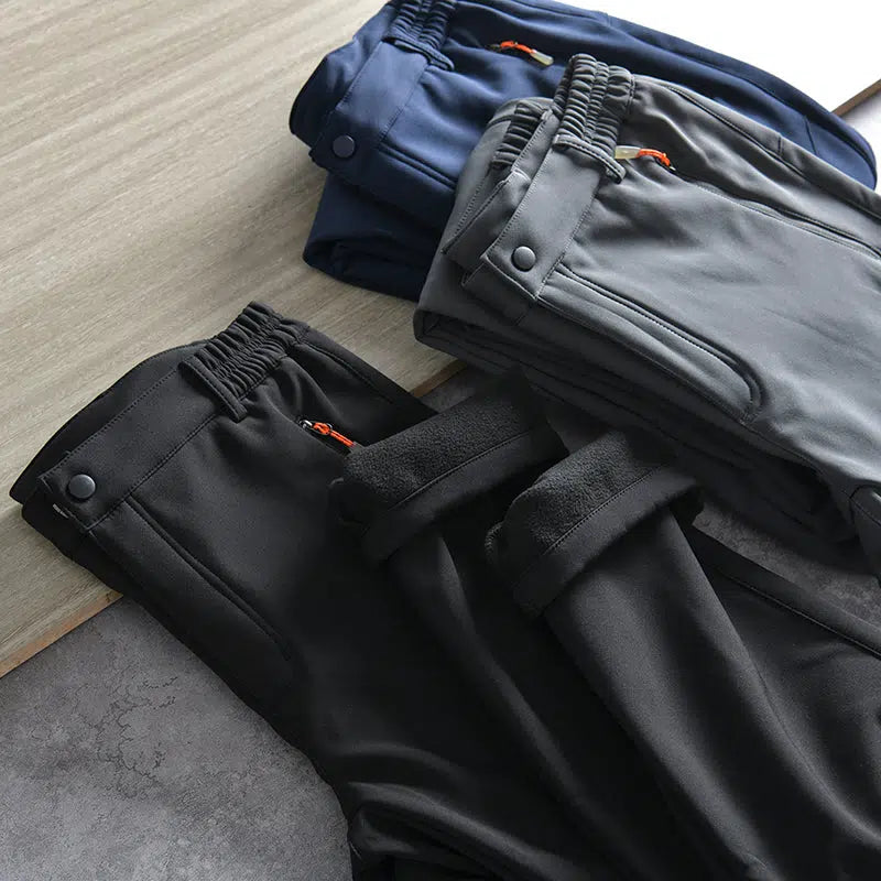 Elastic Waist Outdoor Pants Plus Velvet