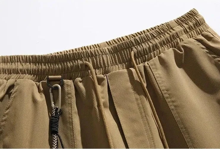 Elastic Waist Straight-Leg Casual Shorts