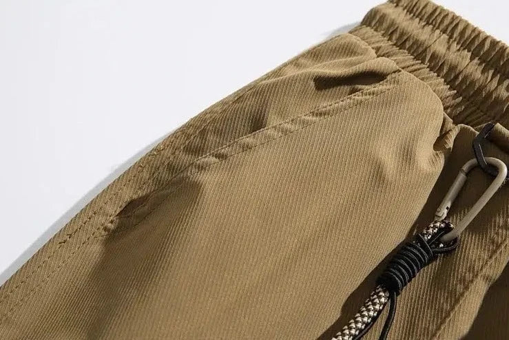 Elastic Waist Straight-Leg Casual Shorts