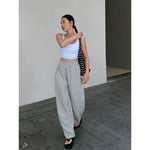 Elastic Waist Straight Leg Sweatpants