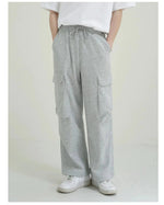 Elastic Waist Sweatpants with Pockets