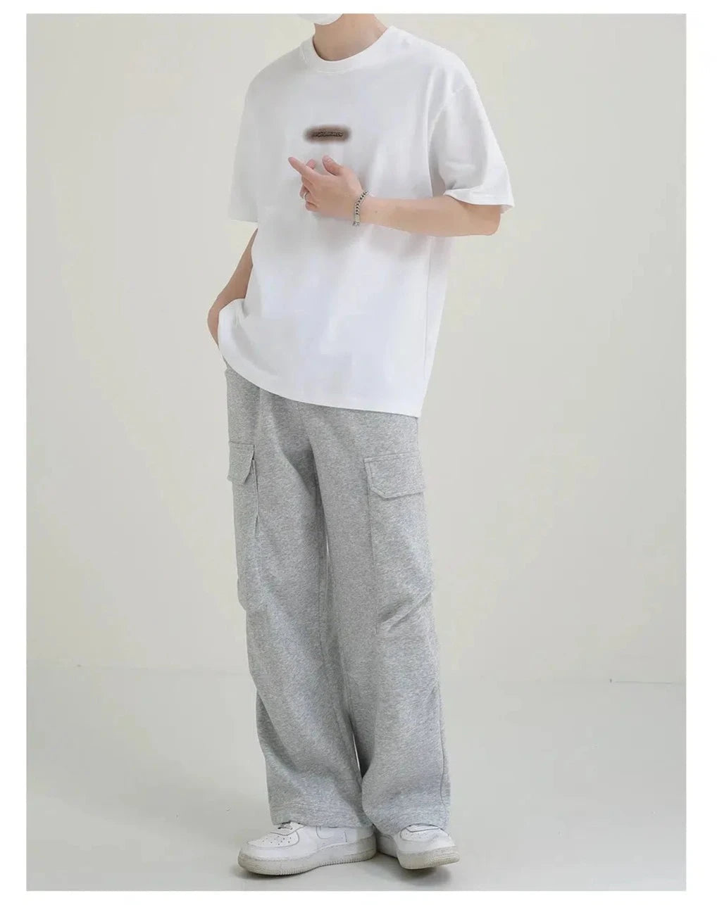 Elastic Waist Sweatpants with Pockets