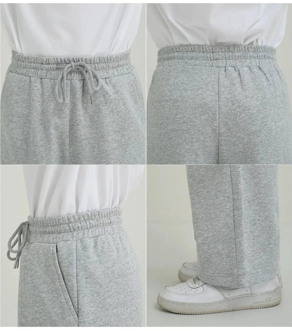 Elastic Waist Sweatpants with Pockets