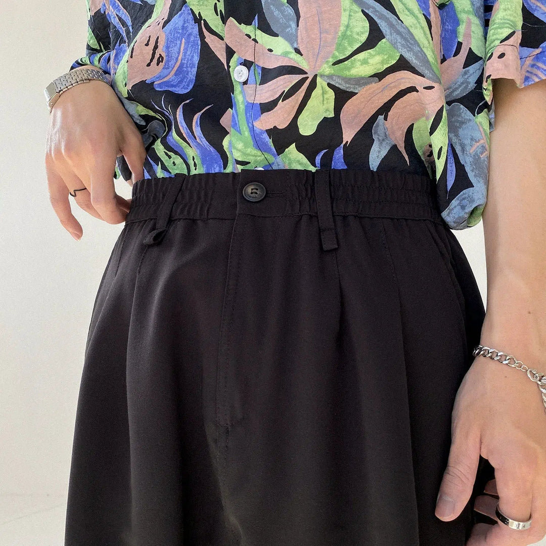 Elastic Waist Thin Casual Shorts