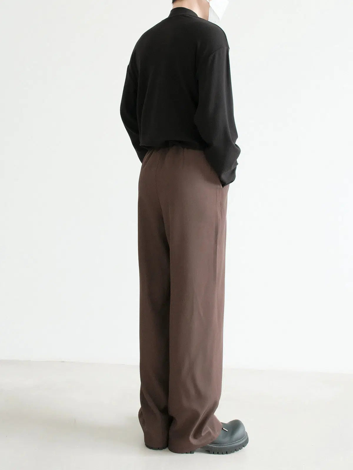 Elastic Waist Wide-Leg Pants
