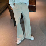 Elastic Waist Wide-leg Velvet Pants