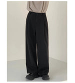 Elastic Waist Woolen Casual Pants