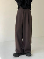 Elastic Waist Woolen Casual Pants
