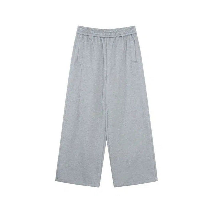 Elastic Waistband Wide-Leg Casual Pants