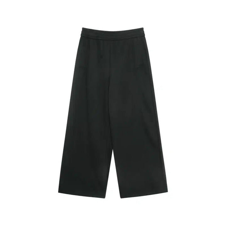 Elastic Waistband Wide-Leg Casual Pants