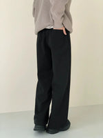 Elastic Wide-leg Woolen Pants