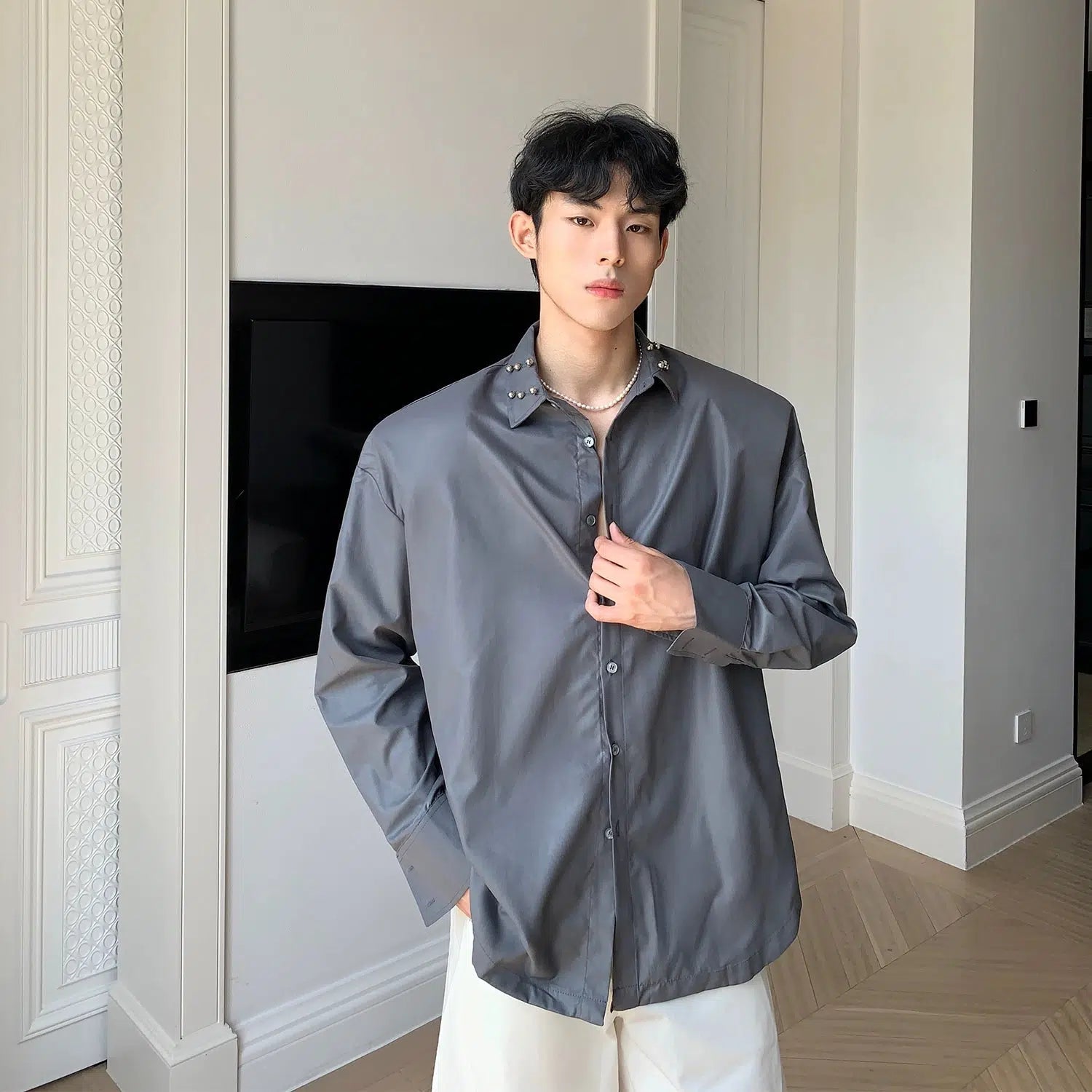 Elegant Long-Sleeve Button-Up Shirt