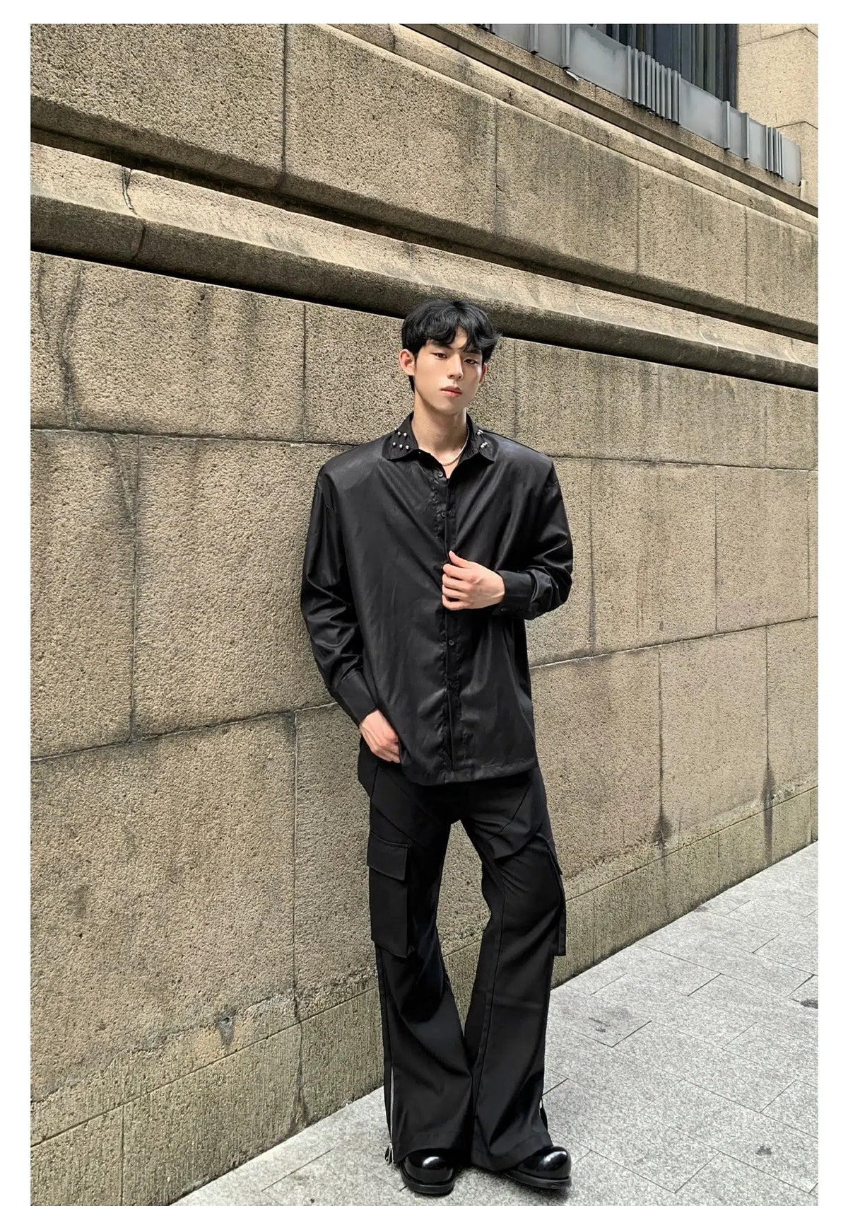 Elegant Long-Sleeve Button-Up Shirt