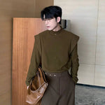 Elegant Long Sleeve Mock Neck Top