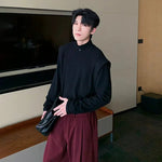 Elegant Long Sleeve Mock Neck Top