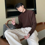 Elegant Long Sleeve Mock Neck Top