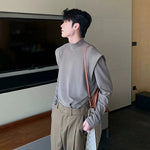 Elegant Long Sleeve Mock Neck Top