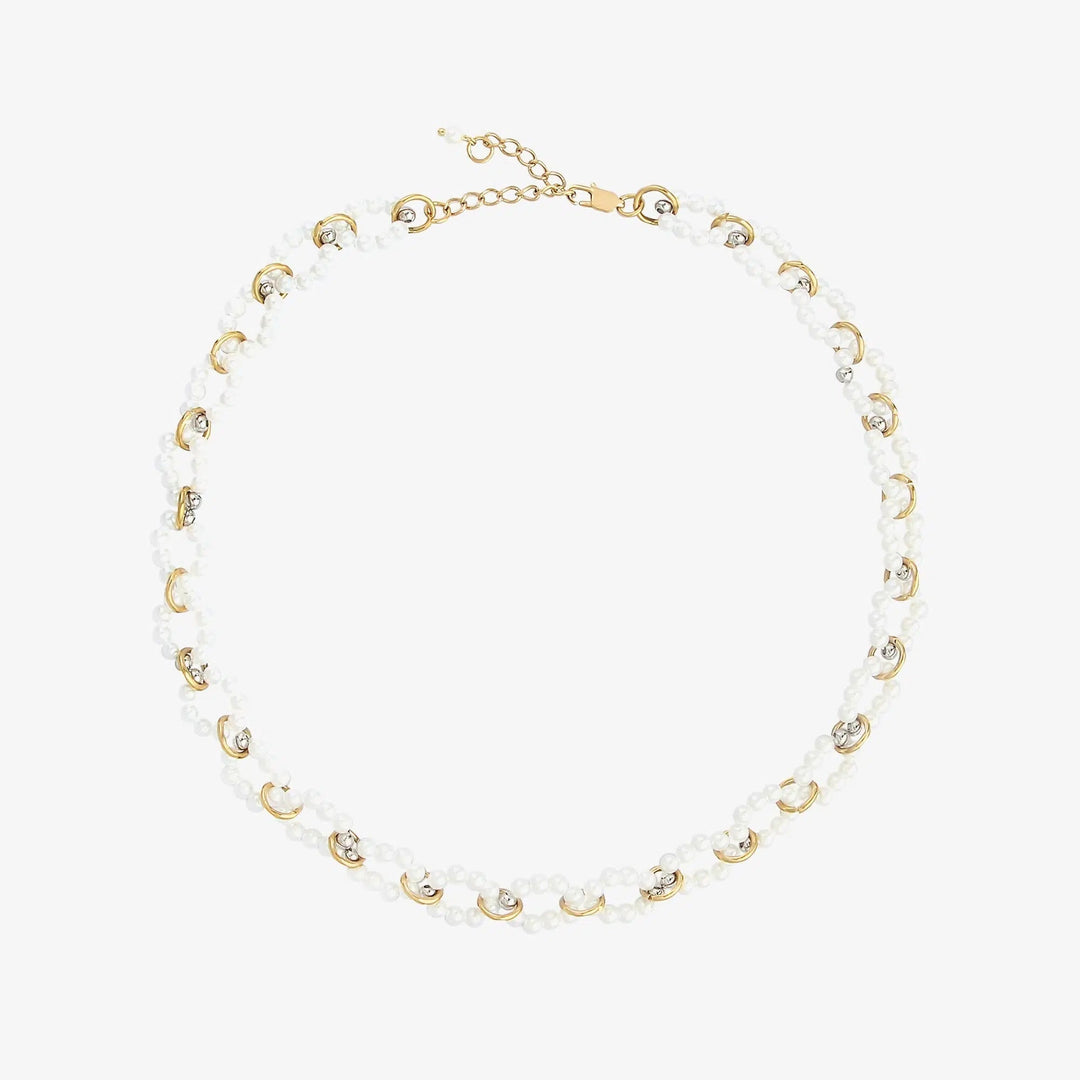Elegant Moon Pearl Choker