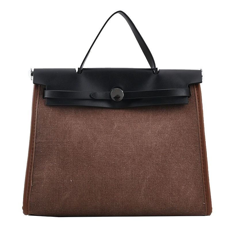 Elegant Two-Tone Shoulder Bag