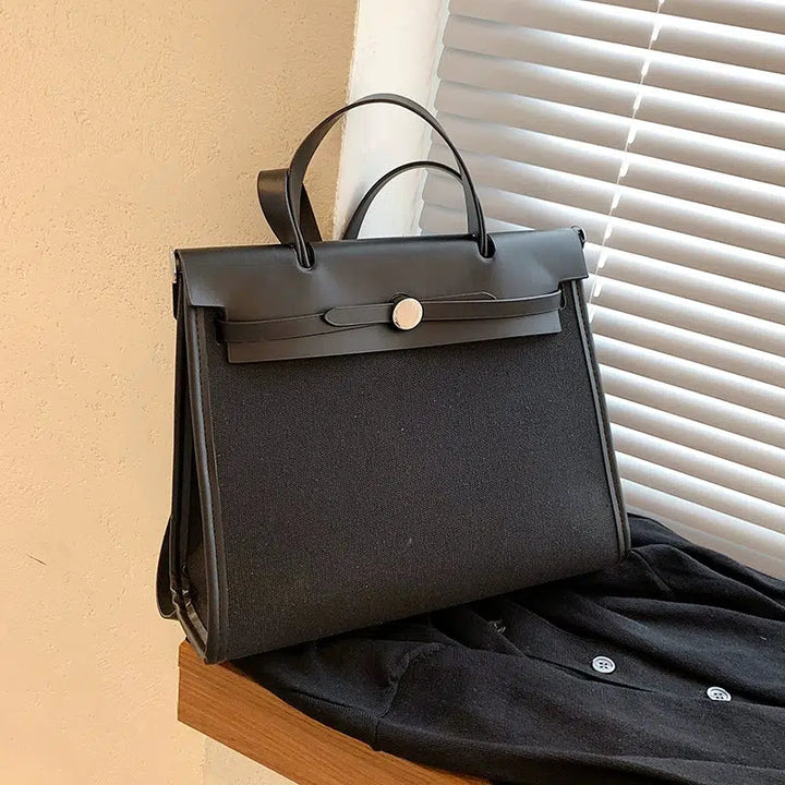 Elegant Two-Tone Shoulder Bag