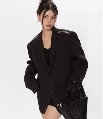 Embroidered Brown Suit Jacket