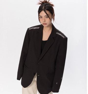 Embroidered Brown Suit Jacket