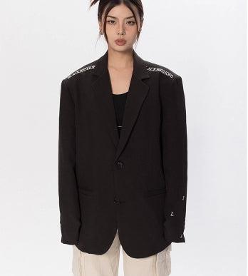 Embroidered Brown Suit Jacket