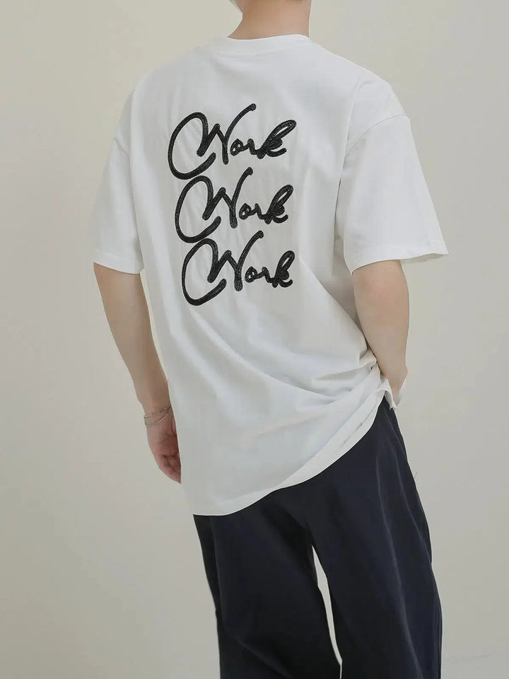 Embroidered Crew Neck T-shirt