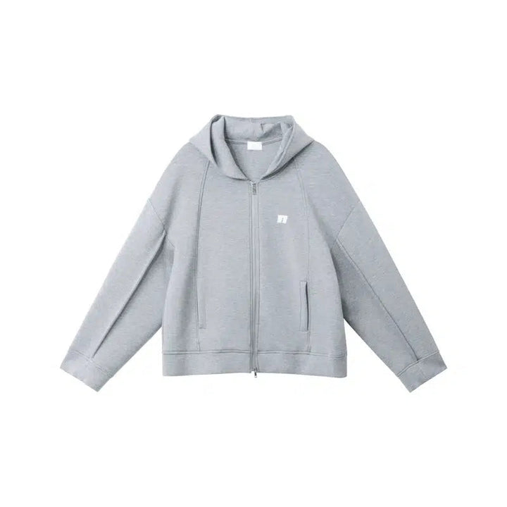 Embroidered Hooded Zipper Jacket