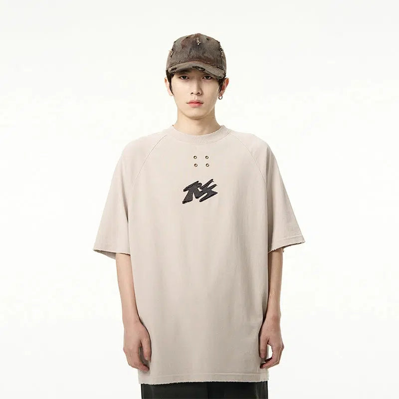 Embroidered Patchwork T-shirt