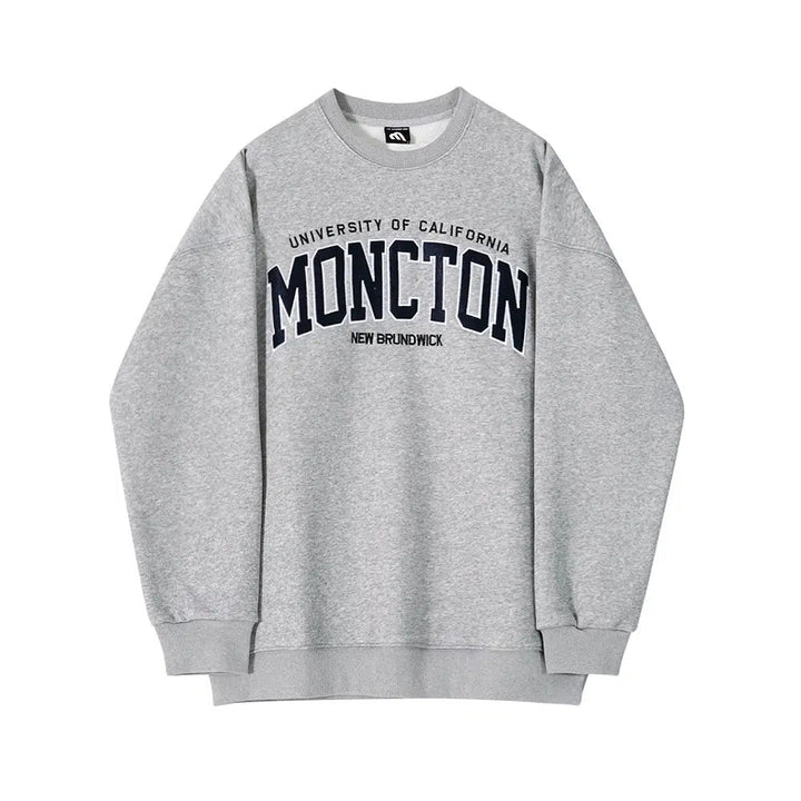 Embroidered Round Neck Sweatshirt