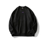 Embroidered Suede Round Neck Sweatshirt