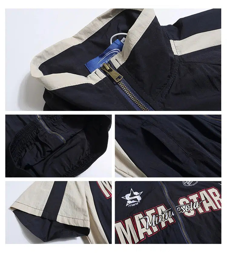 Embroidery Baseball Hooded Jacket