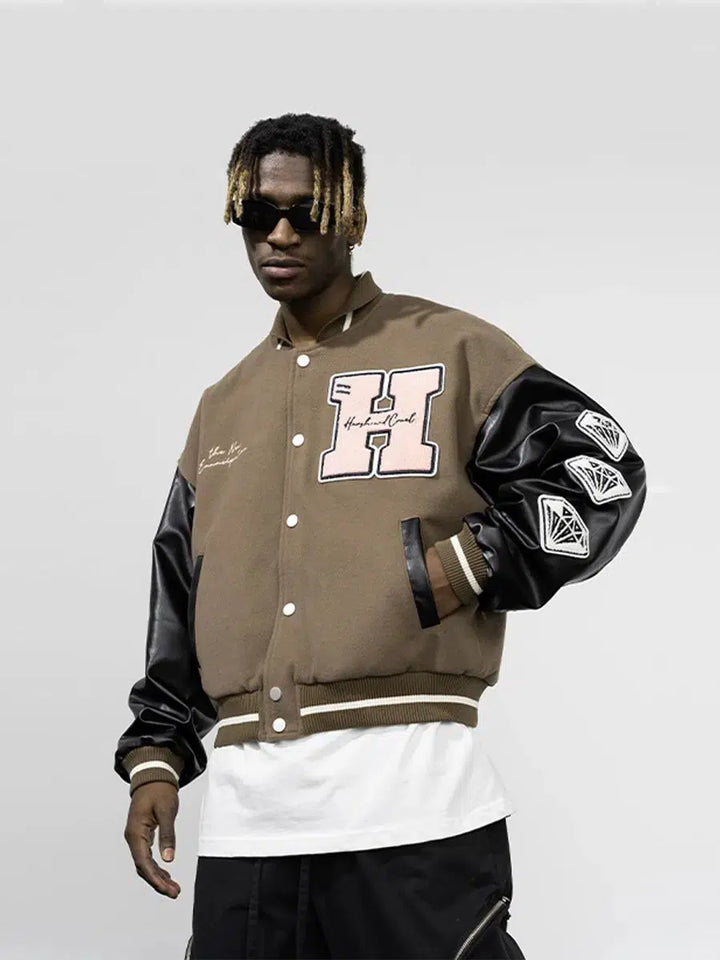 Embroidery Baseball Varsity Jacket