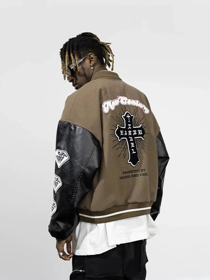 Embroidery Baseball Varsity Jacket