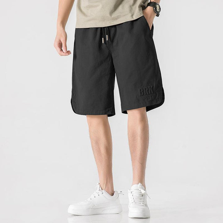 Embroidery Drawstring Track Shorts