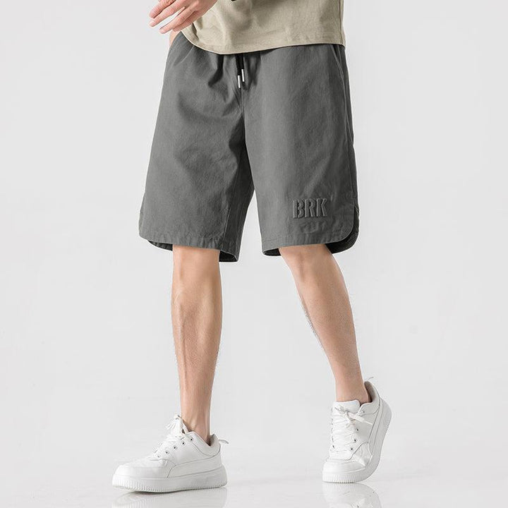 Embroidery Drawstring Track Shorts