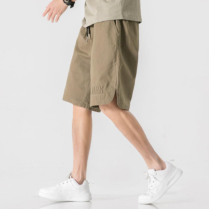 Embroidery Drawstring Track Shorts