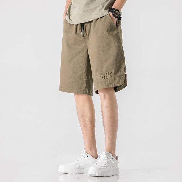 Embroidery Drawstring Track Shorts
