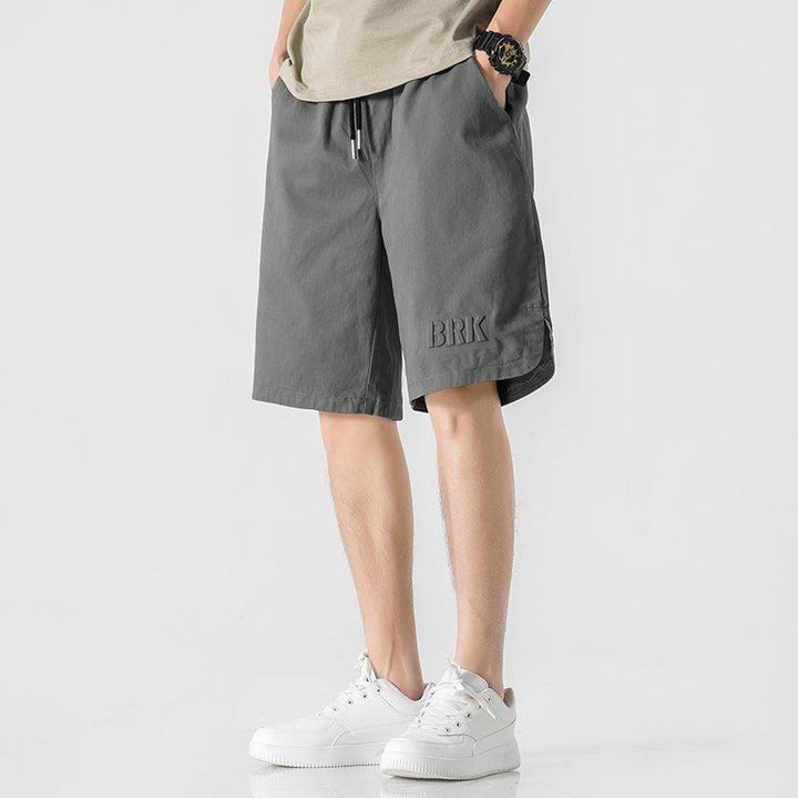 Embroidery Drawstring Track Shorts