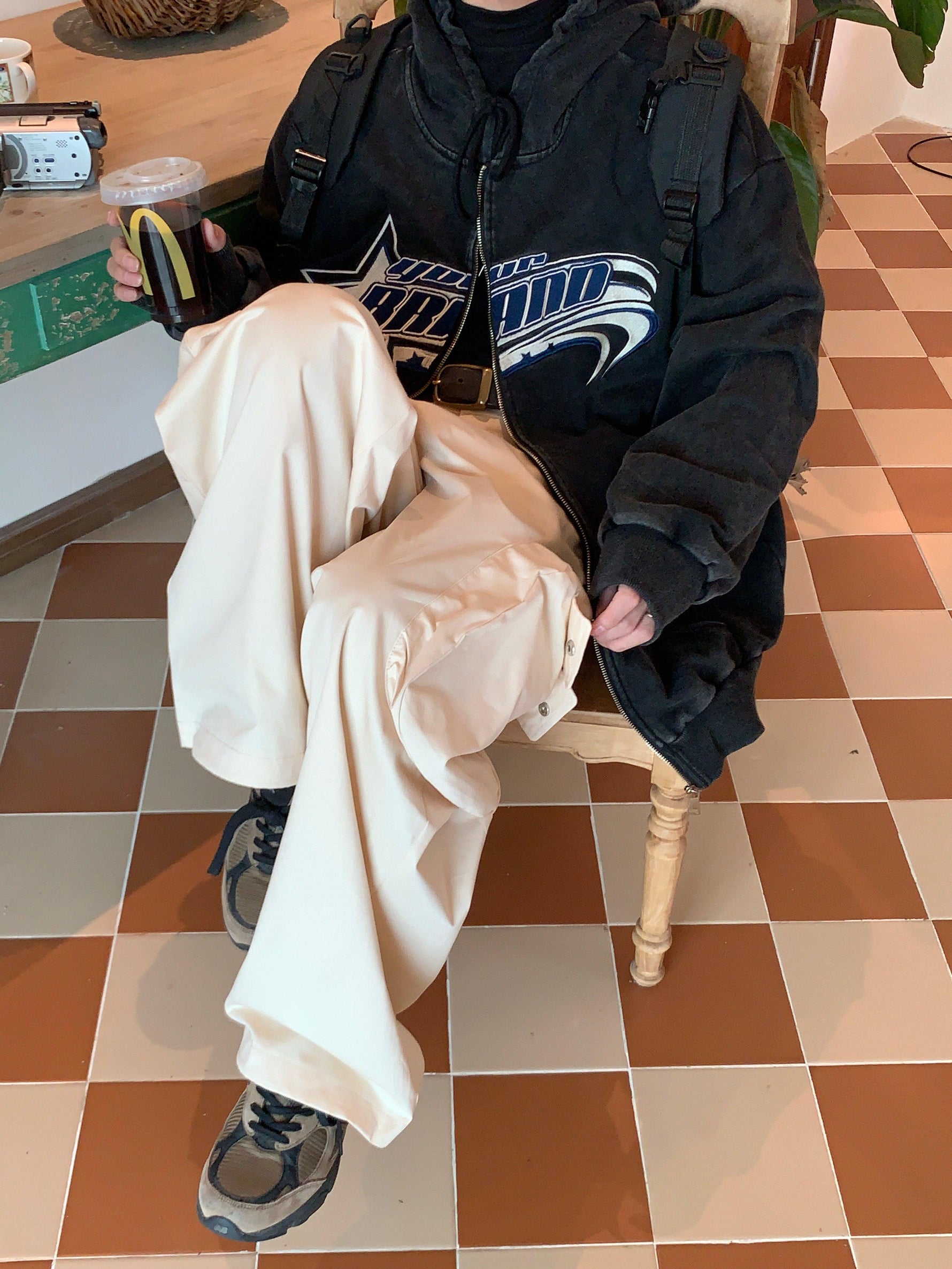 Embroidery Hooded Jacket