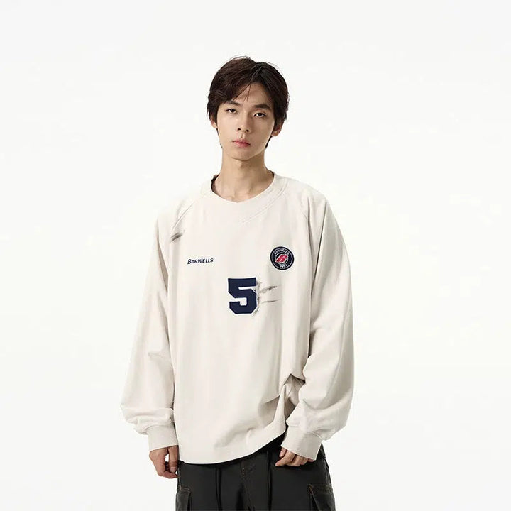 Embroidery Loose Fit Hoodie