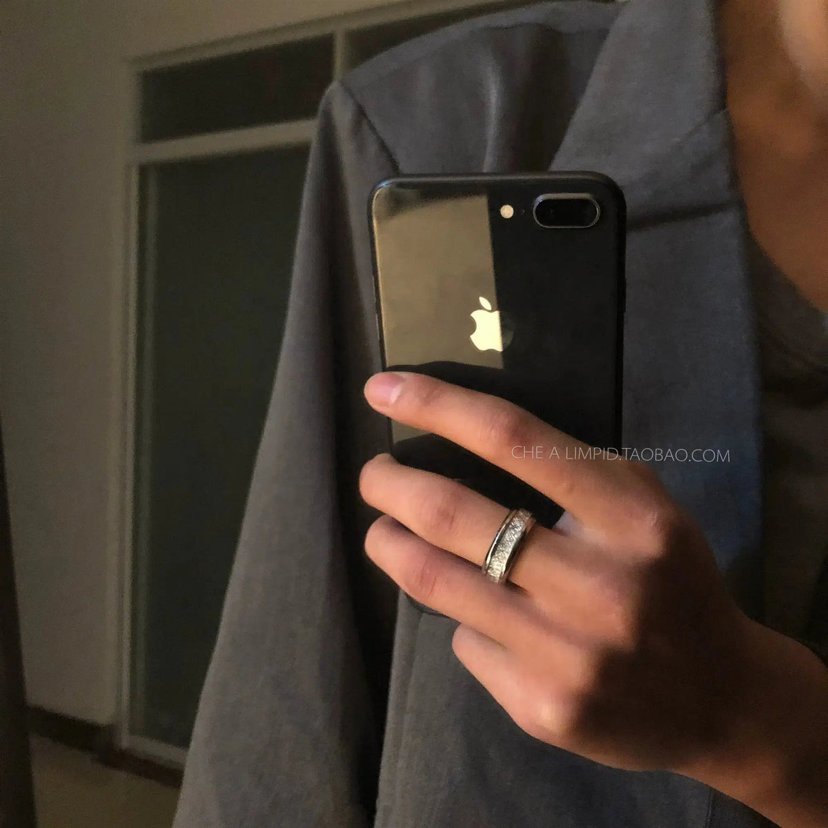 Engraved Geometric Ring