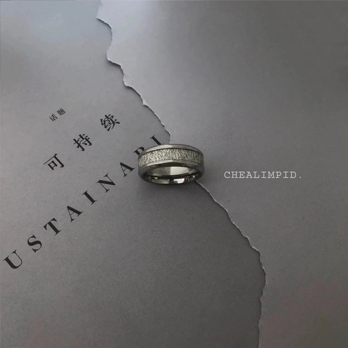 Engraved Geometric Ring
