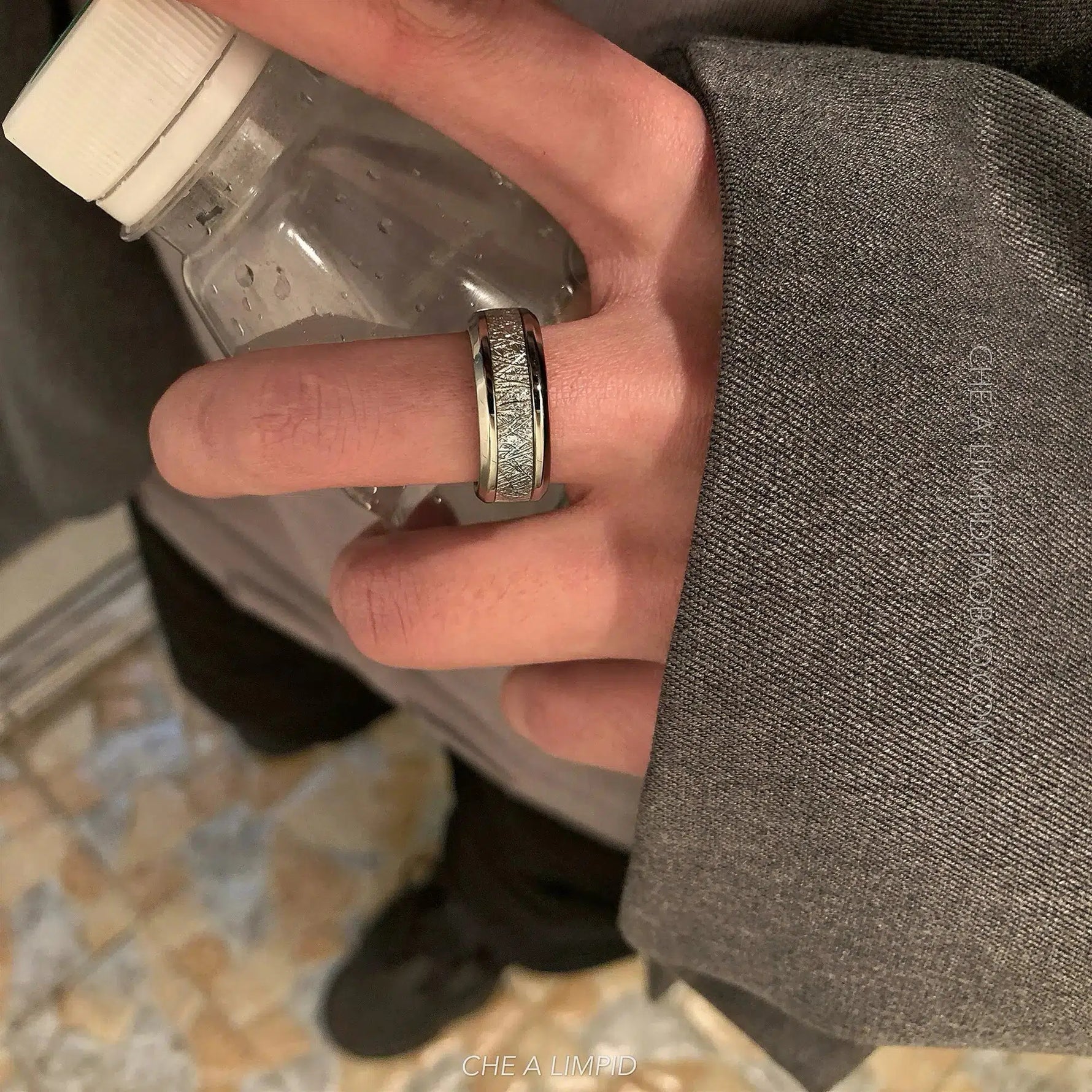 Engraved Geometric Ring