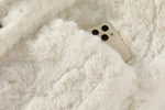 Plush Fur Button-Up Coat