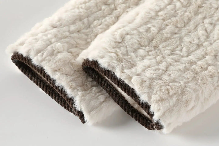Faux Fur Toggle Closure Coat